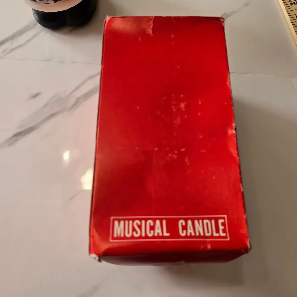 Vintage Made in Taiwan SANTA Musical Candle Unused New Christmas Decor Untested
